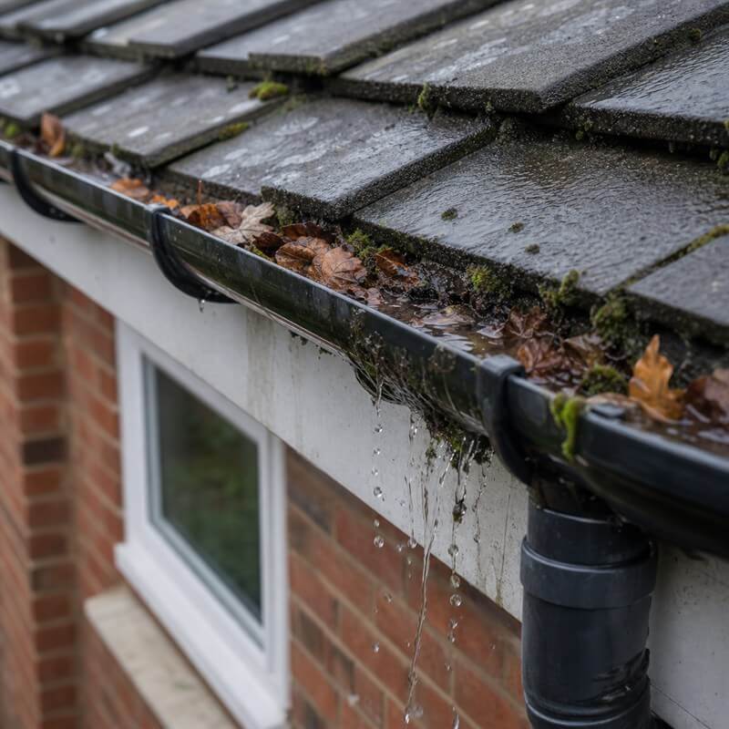 Survey Says the Gutters Are Blocked or Leaking guide image