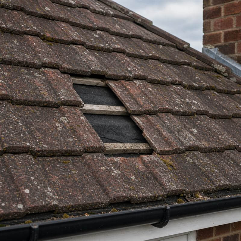 Survey Says There Are Missing Roof Tiles guide image