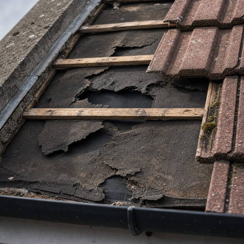 Survey Says the Roof Felt Is Damaged guide image
