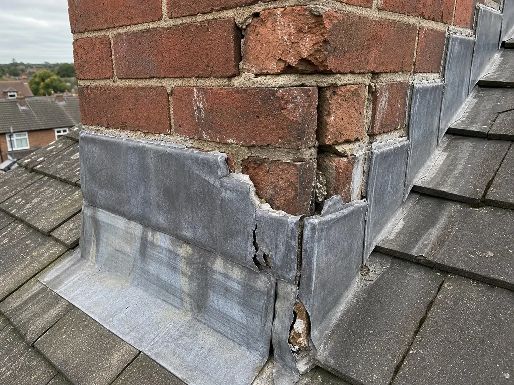 Chimney and flashing check for a roof condition report in Chester