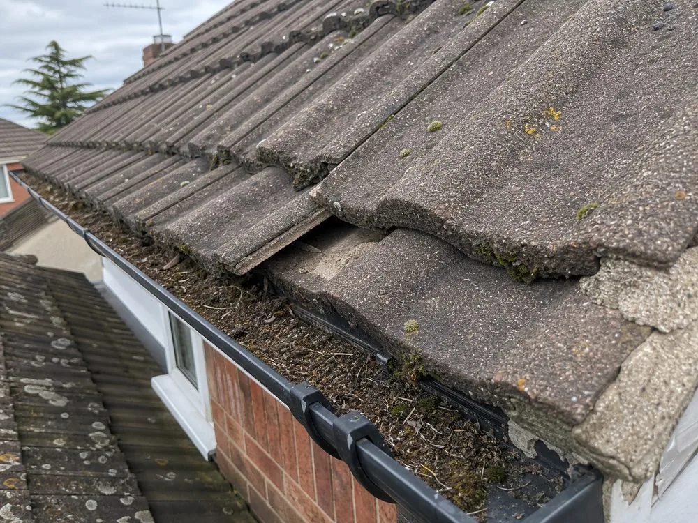 Roof inspection in Chester checking tiles and guttering